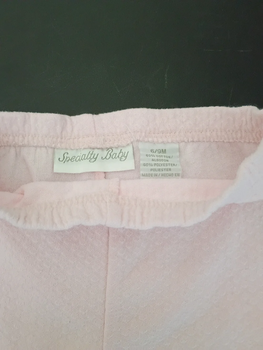 Specialty Baby Girls Pink Heart Long Sleeve 2-Piece Set (Size 6-9M)
